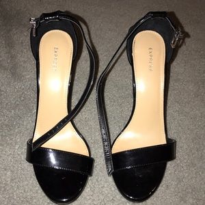 Express Black block heels